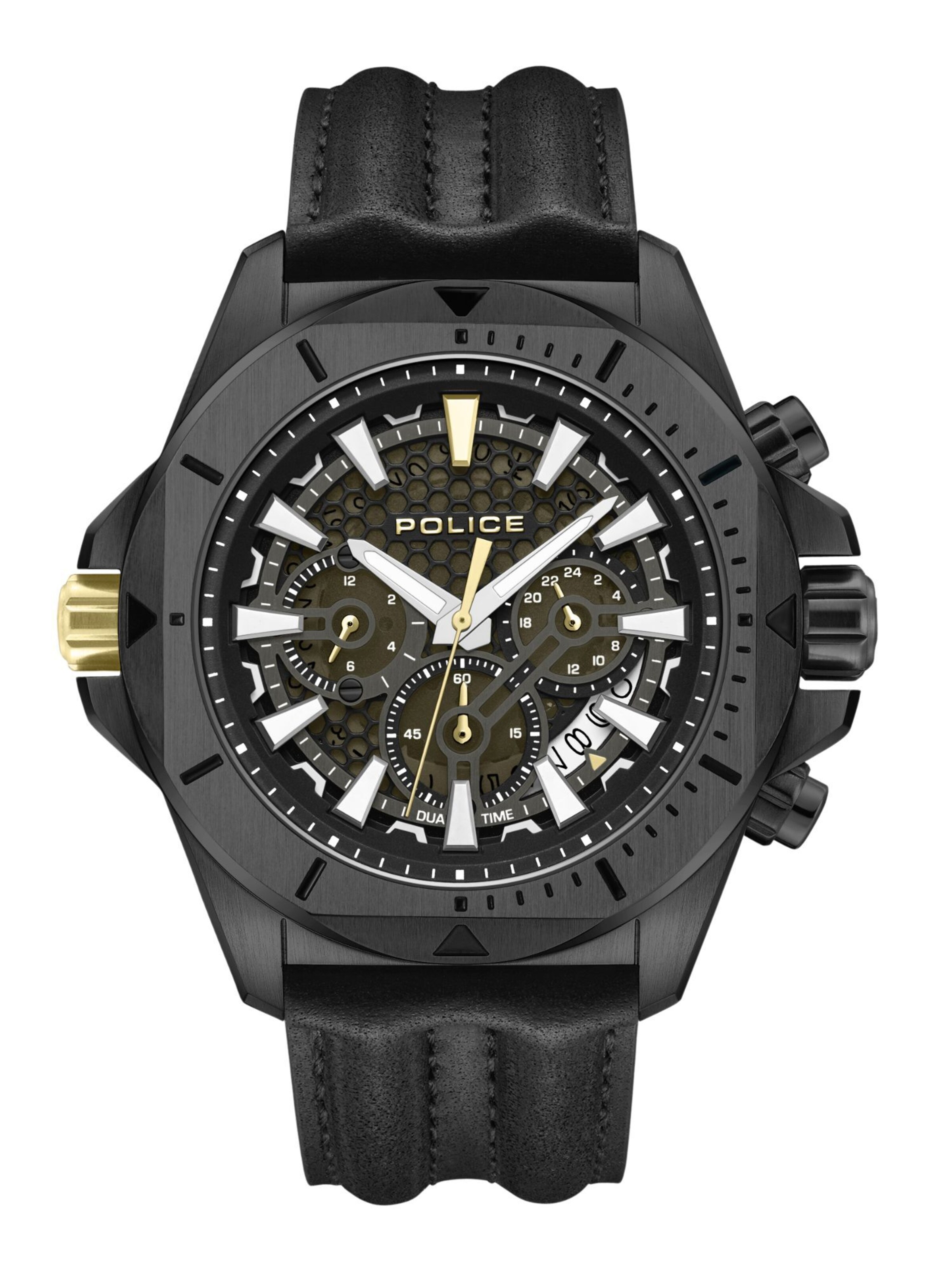 POLICE Analog watch 'Electrical' in Black: front