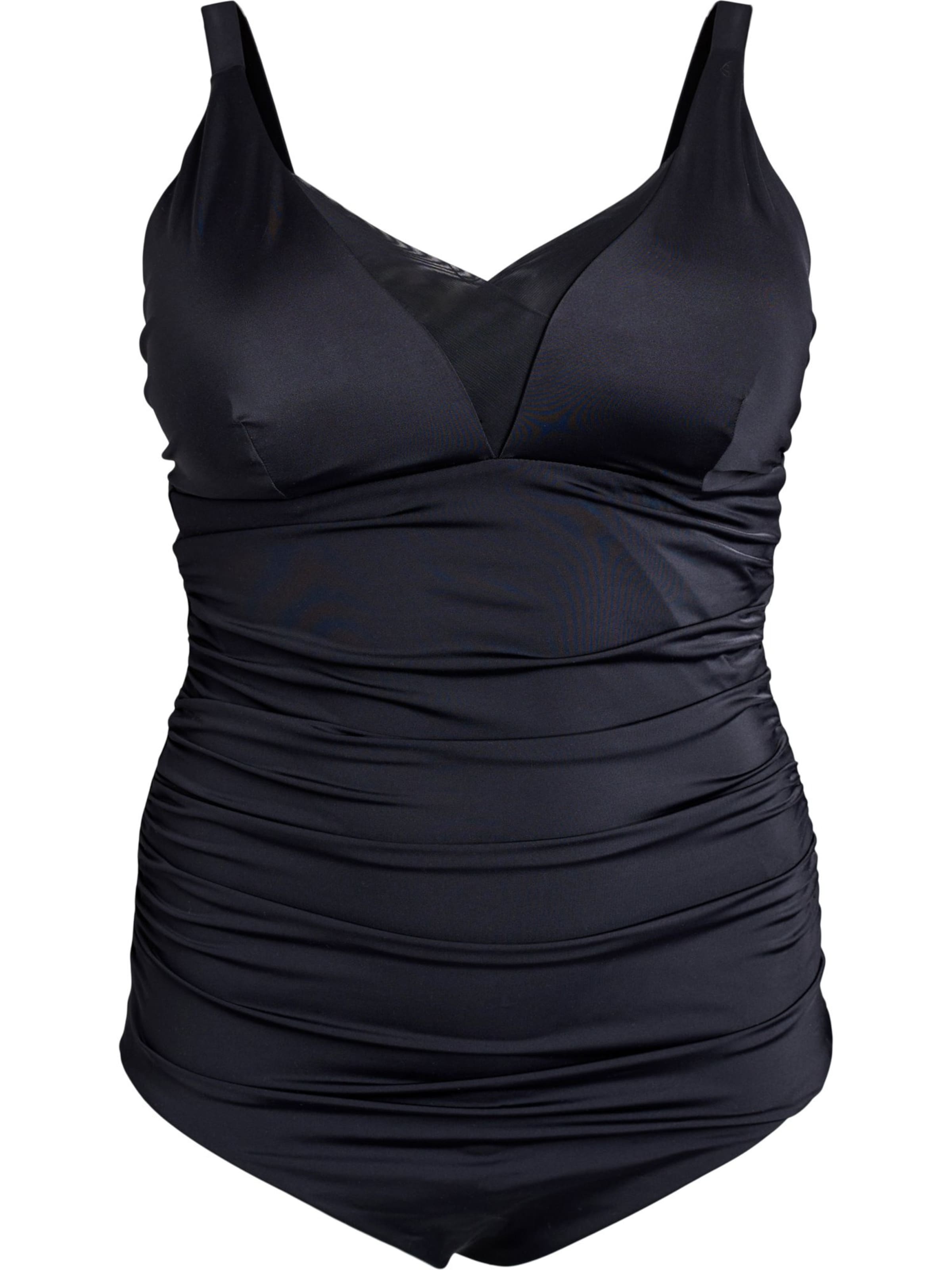 Maillot de bain modelant 'Severly' Swim by Zizzi en noir : devant