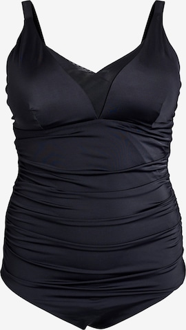Swim by ZizziKupaći kostim za oblikovanje 'Severly' - crna boja: prednji dio