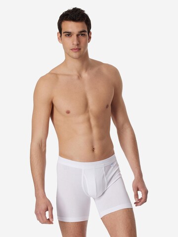 SCHIESSER Boxershorts 'Long Life Cotton' in Wit: voorkant