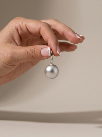 Orecchini 'SIGNE WaterproofSilver Stainless Steel Statement French Clip - Sanded Finish' di DNSK Copenhagen in argento