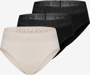 Mey Panty 'Modal Lace' in Brown: front