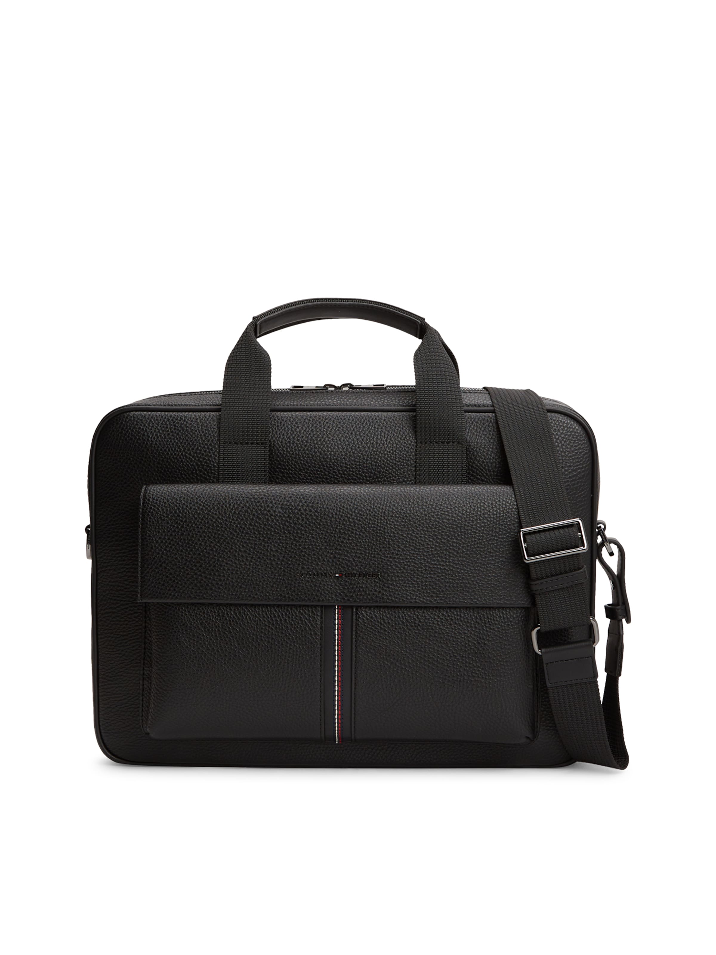 Sac d’ordinateur portable 'Central' TOMMY HILFIGER en noir : devant