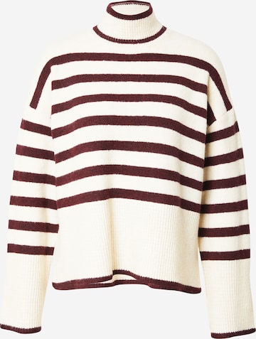 Pull-over oversize 'VILAVINIA' VILA en beige : devant