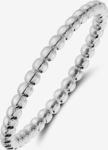 Lucardi Ring 'Glitzerndes Basic' in Silber: Vorderseite