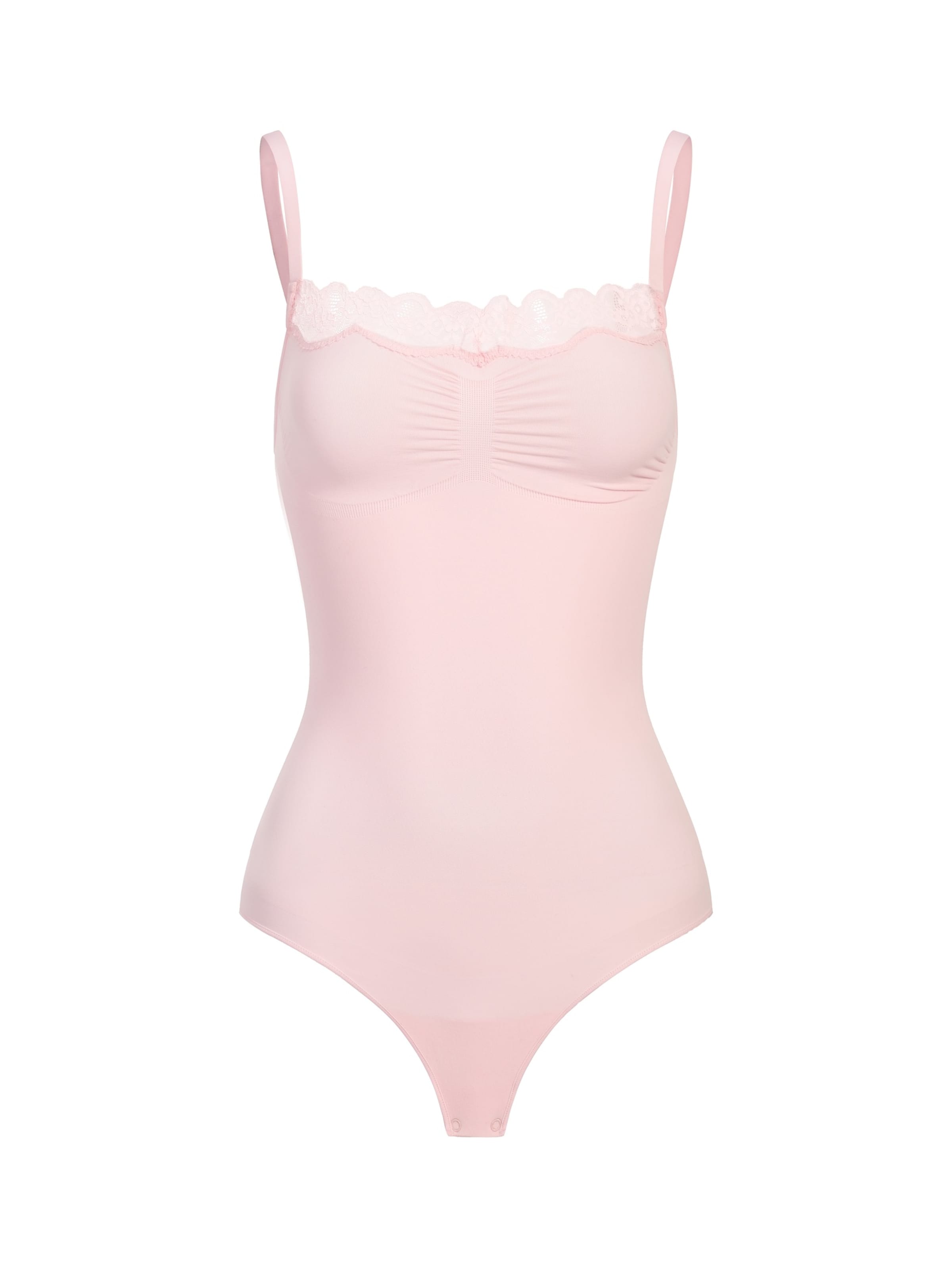 cfab (formerly creamy fabrics) Shaping bodysuit 'Bodysuit Sculpting Shapewear mit Lace' in Pink: front