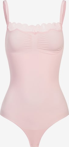 cfab (formerly creamy fabrics) Shaping bodysuit 'Bodysuit Sculpting Shapewear mit Lace' in Pink: front