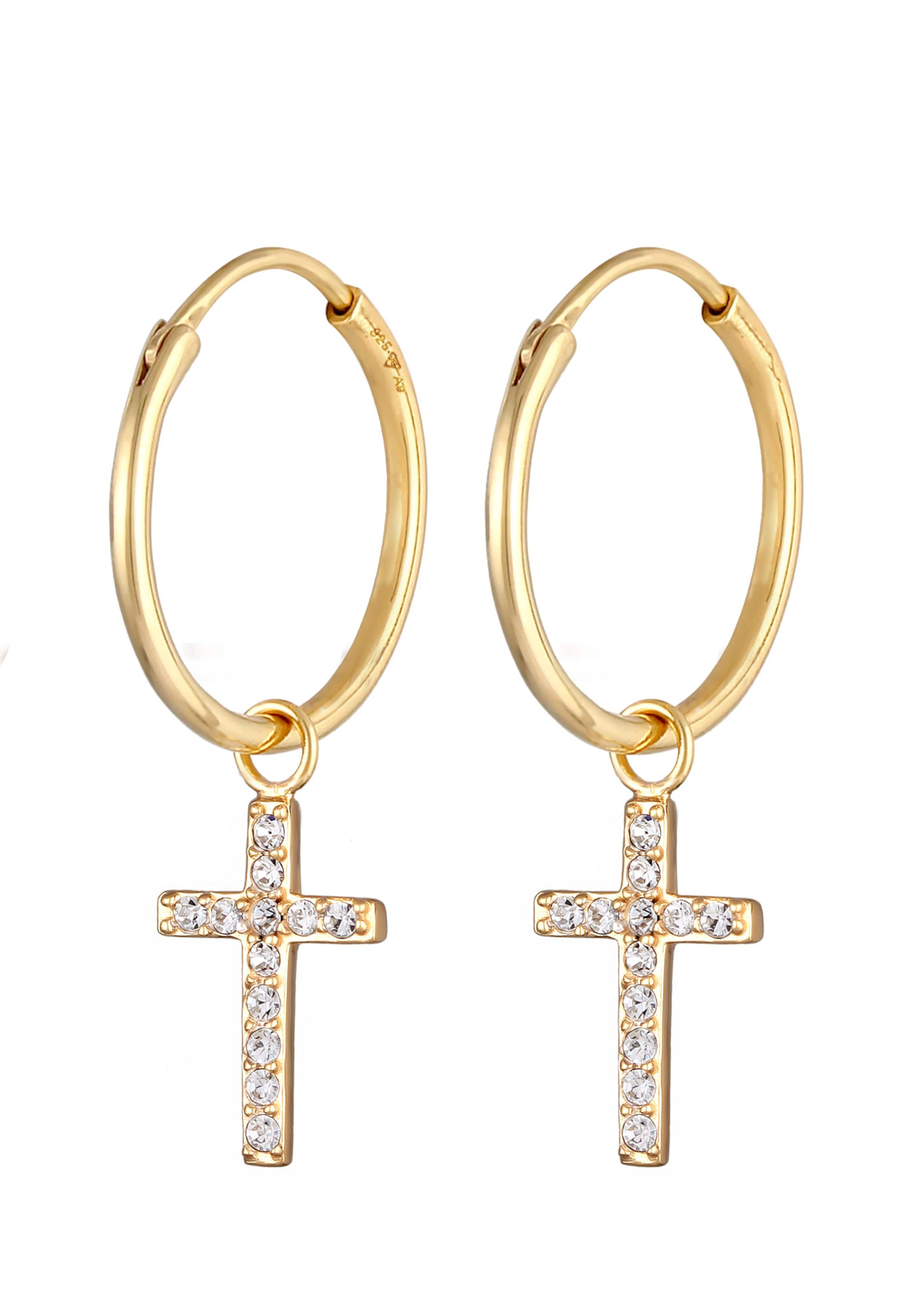 Boucles d'oreilles ELLI en or : devant