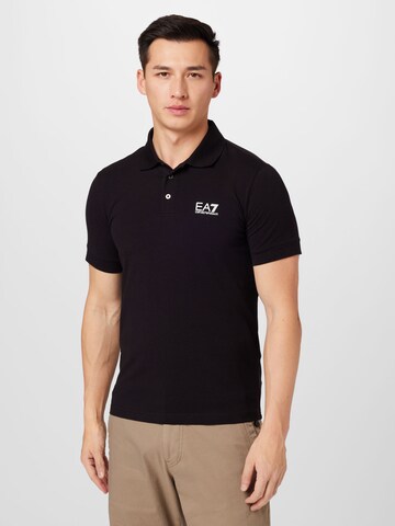 EA7 Emporio Armani Poloshirt in Schwarz: predná strana