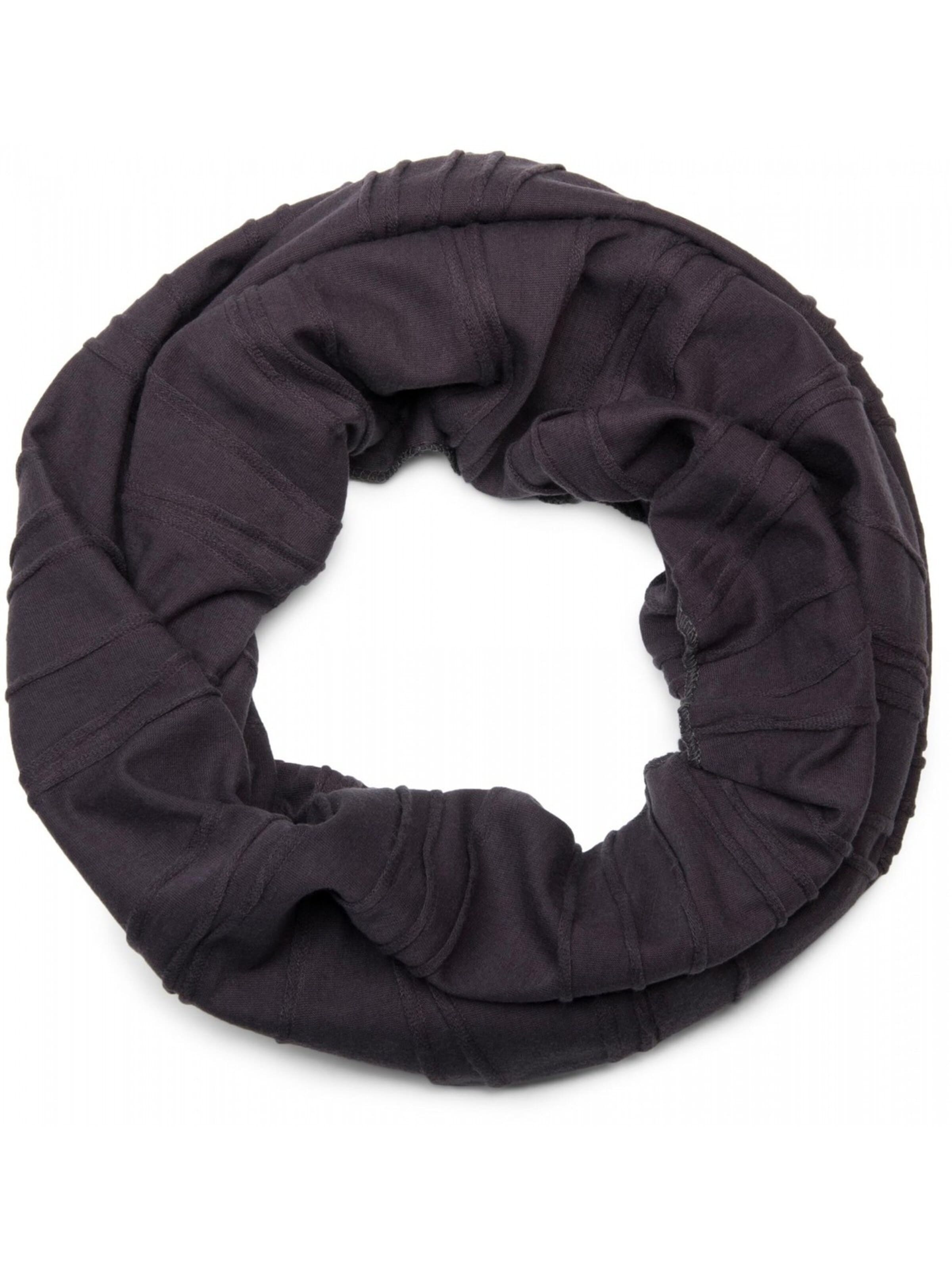 styleBREAKER Schlauchschal 'Loop mit Falten Muster'‌‌ in Grau: Vorderseite