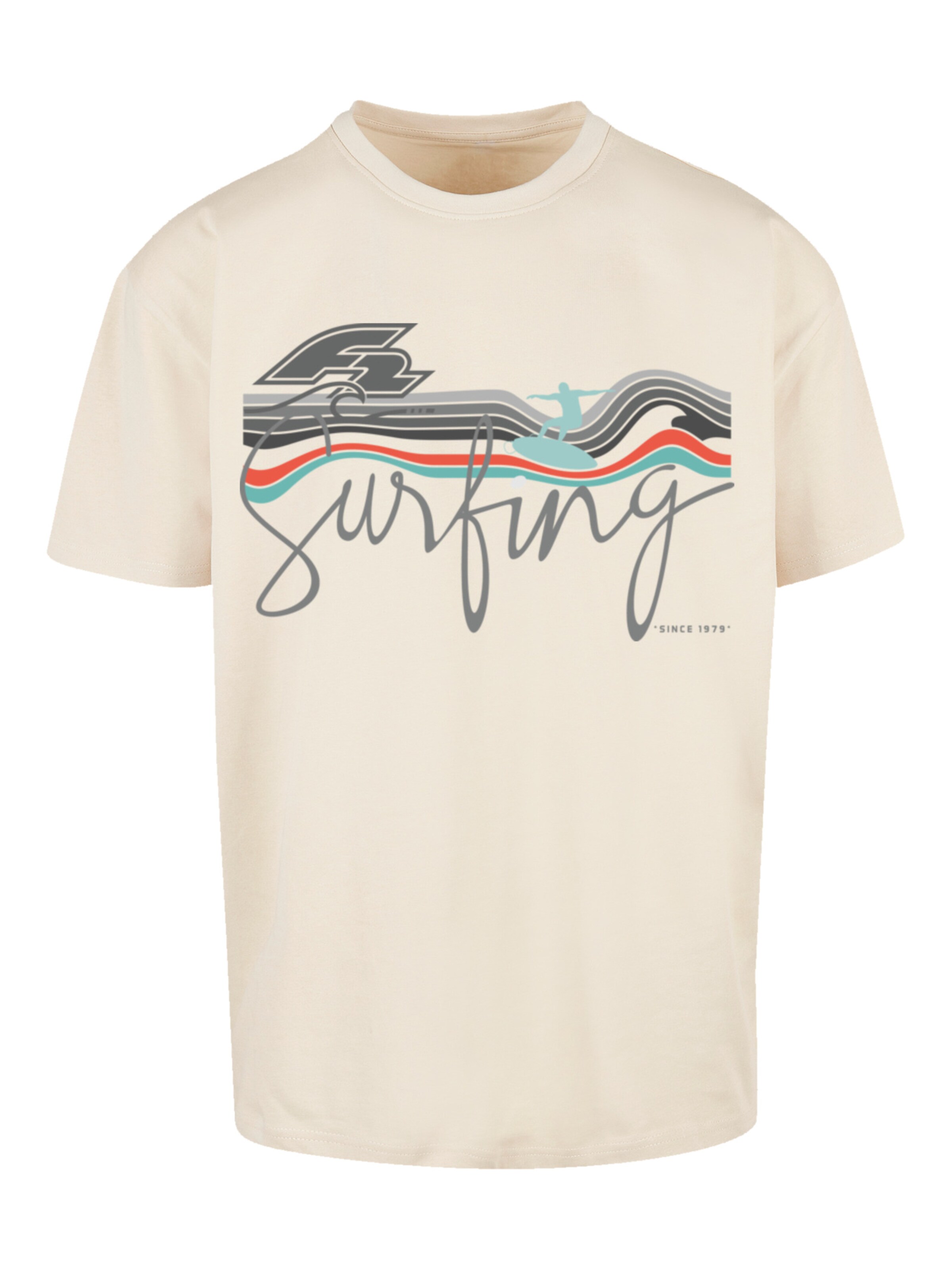 F2 Shirt 'F2 Surfing Sommer Sport' in Beige: front