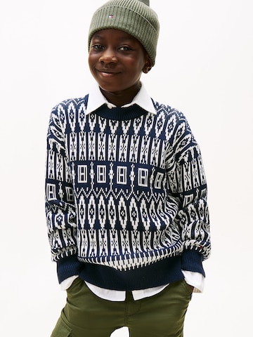Pull-over TOMMY HILFIGER en bleu : devant