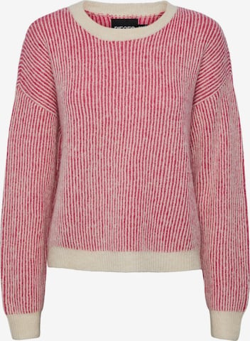 PIECES Sweater 'KARMEN' in Red: front