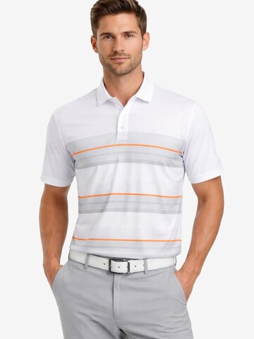 Cocain Underwear Regular fit Athletic Button Up Shirt 'Poloshirt' in White: front