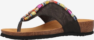 THINK! Zehentrenner 'Julia' in Schwarz: Vorderseite