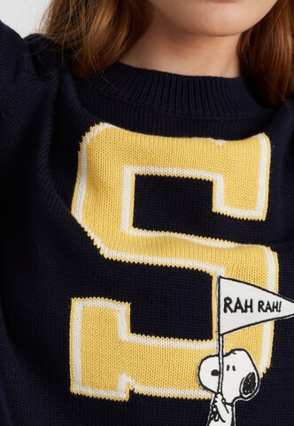 Chinti & Parker Trui 'Snoopy Varsity' in Blauw