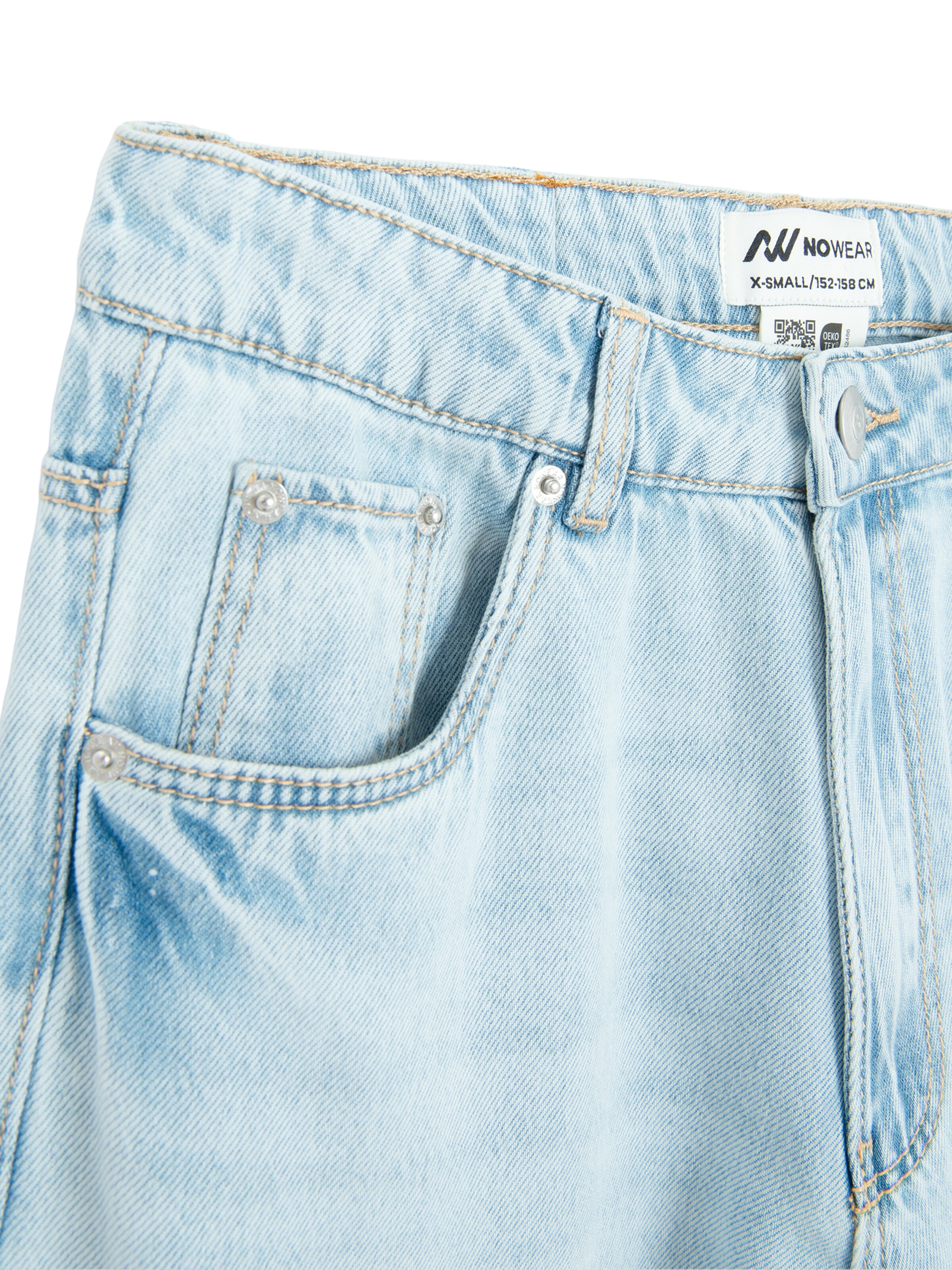 NoWear Wide Leg Jeans i blå
