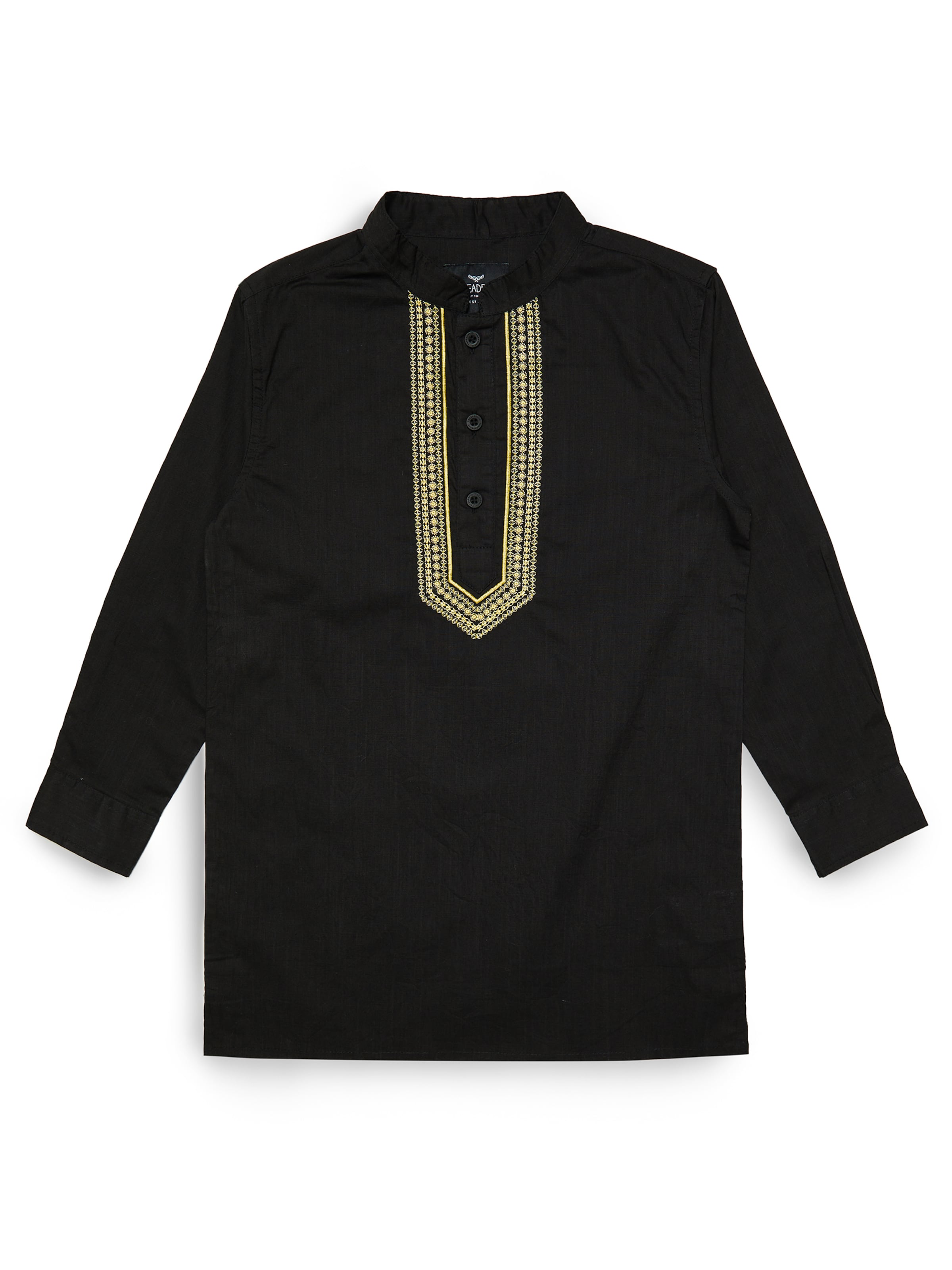 Threadboys Overhemd 'Braden' in Zwart: voorkant