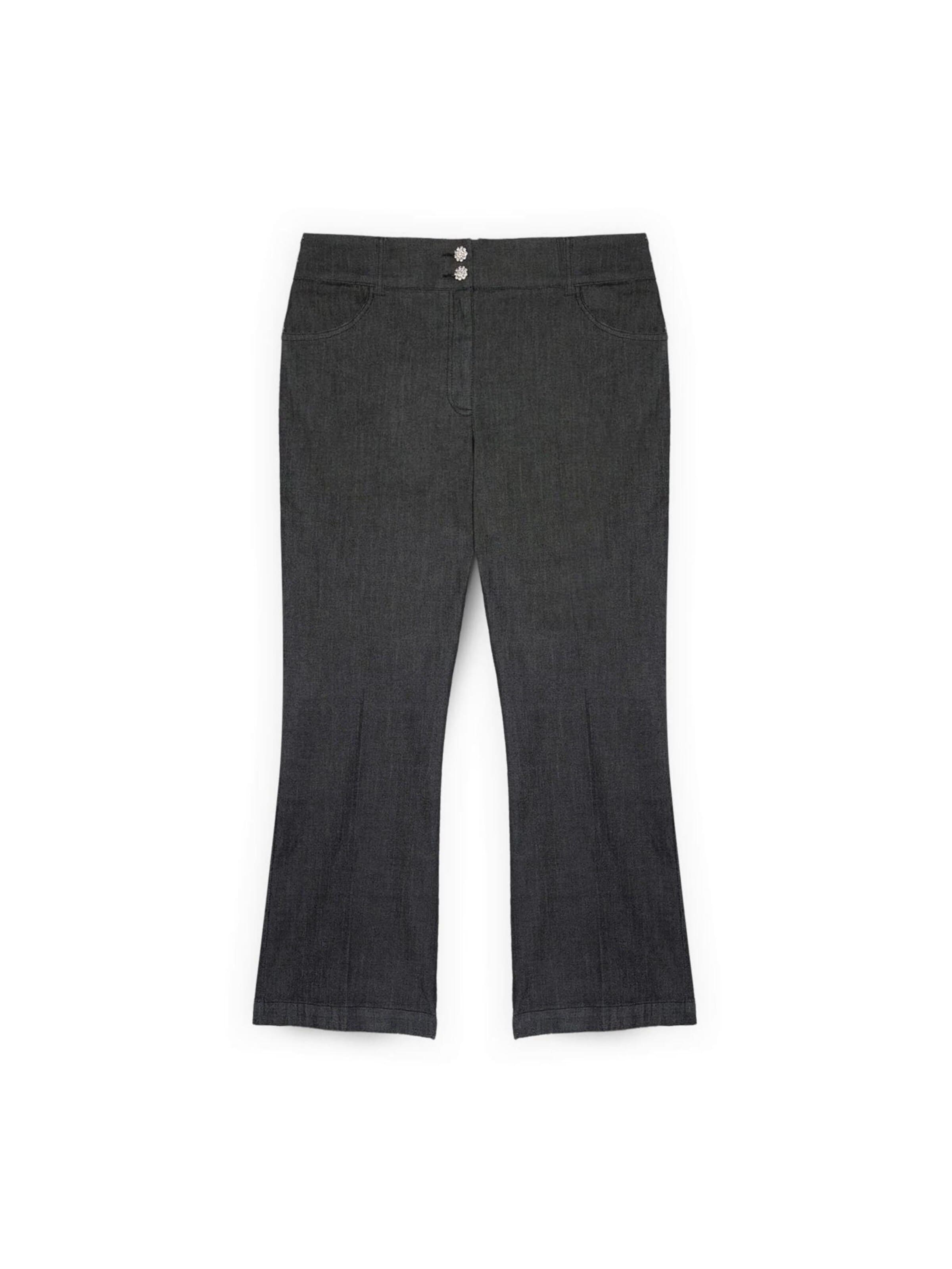 Fiorella Rubino Flared Jeans in Zwart: voorkant