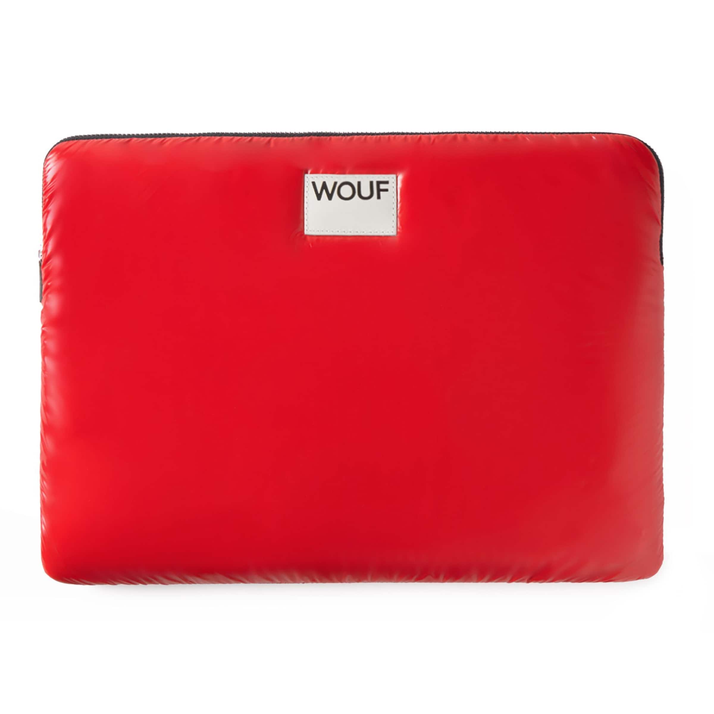 Sac d’ordinateur portable 'Glossy' Wouf en rouge : devant