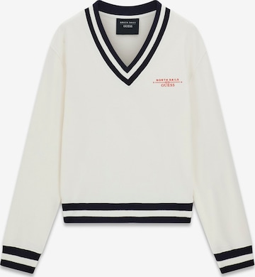 smėlio GUESS Megztinis be užsegimo: priekis