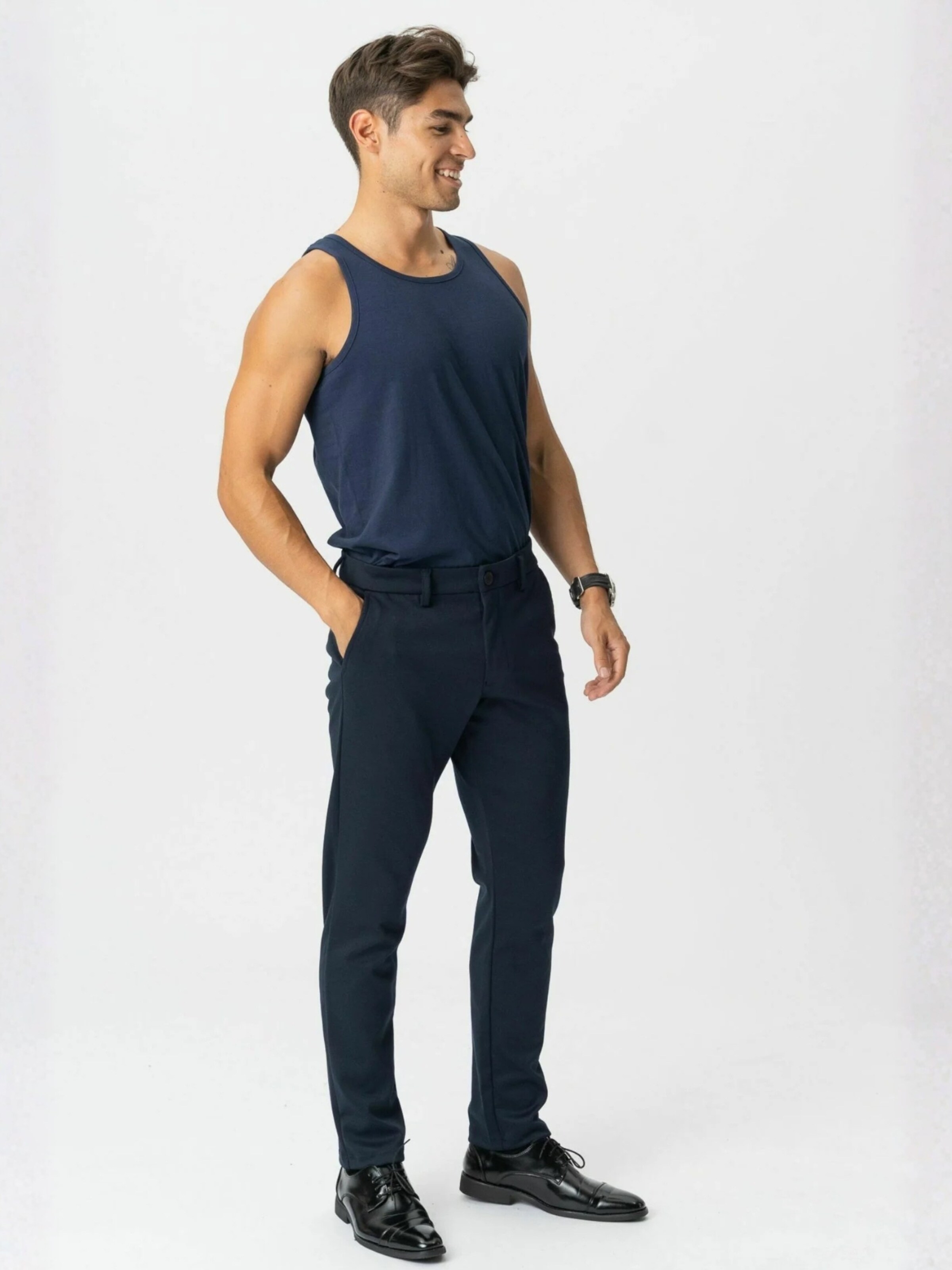 T-Shirt ' Basic Tanktop ' TEESHOPPEN en bleu