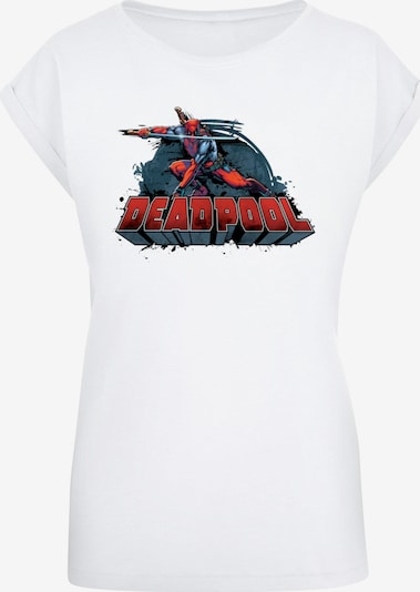 ABSOLUTE CULT T-Shirt 'Deadpool - Sword' in navy / rot / weiß, Produktansicht