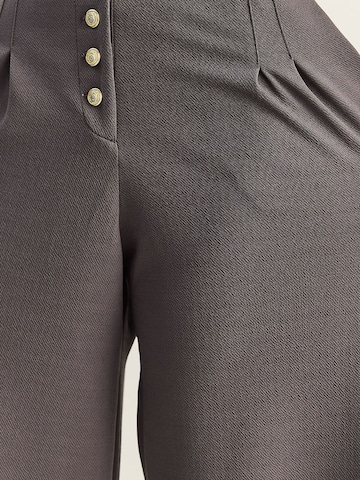 Wide Leg Pantalon à pince Bianco Lucci en gris