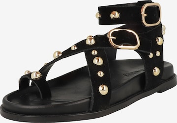 STEVE MADDEN Sandaal 'Linear' in Zwart: voorkant