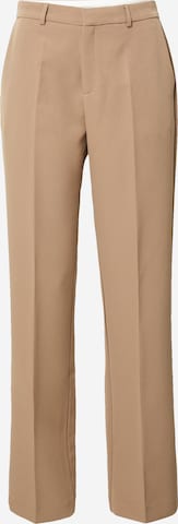 Neo Noir Regular Pleat-Front Pants 'Alice' in Brown: front