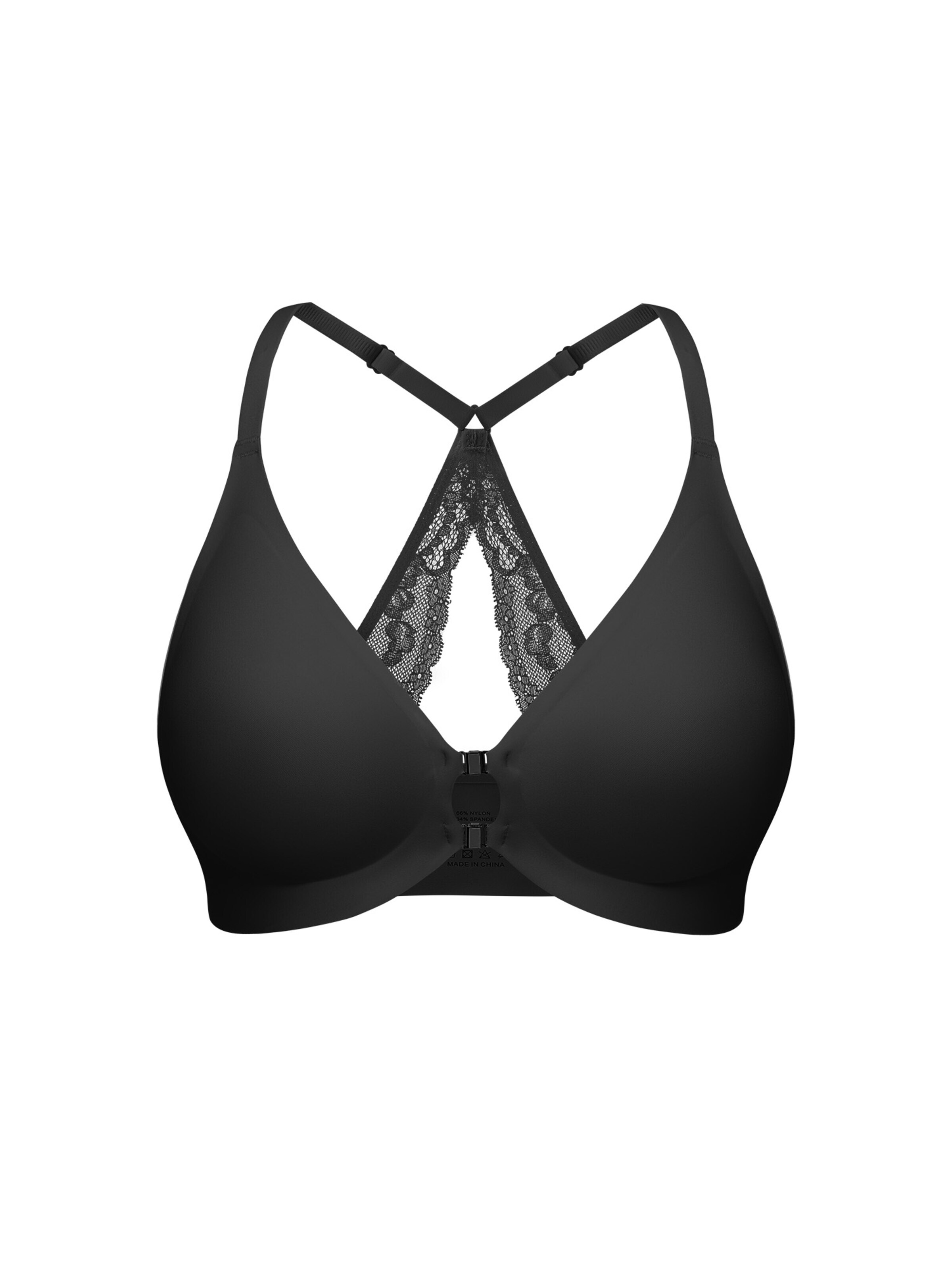 SHARICCA Bralette Bra 'SHARICCA Women's Wire-Free Bra' in Black: front