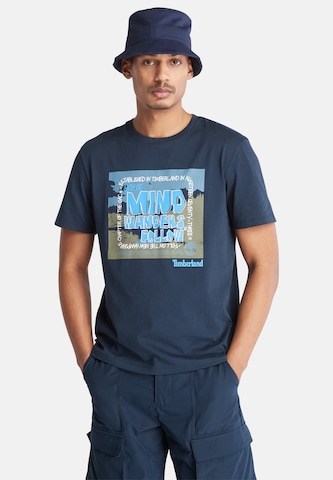 T-Shirt TIMBERLAND en bleu : devant