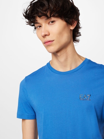 mėlyna EA7 Emporio Armani Marškinėliai