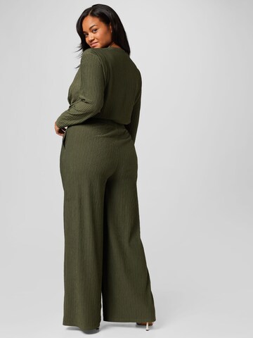 Wide Leg Pantalon 'Hetty' Guido Maria Kretschmer Curvy en vert