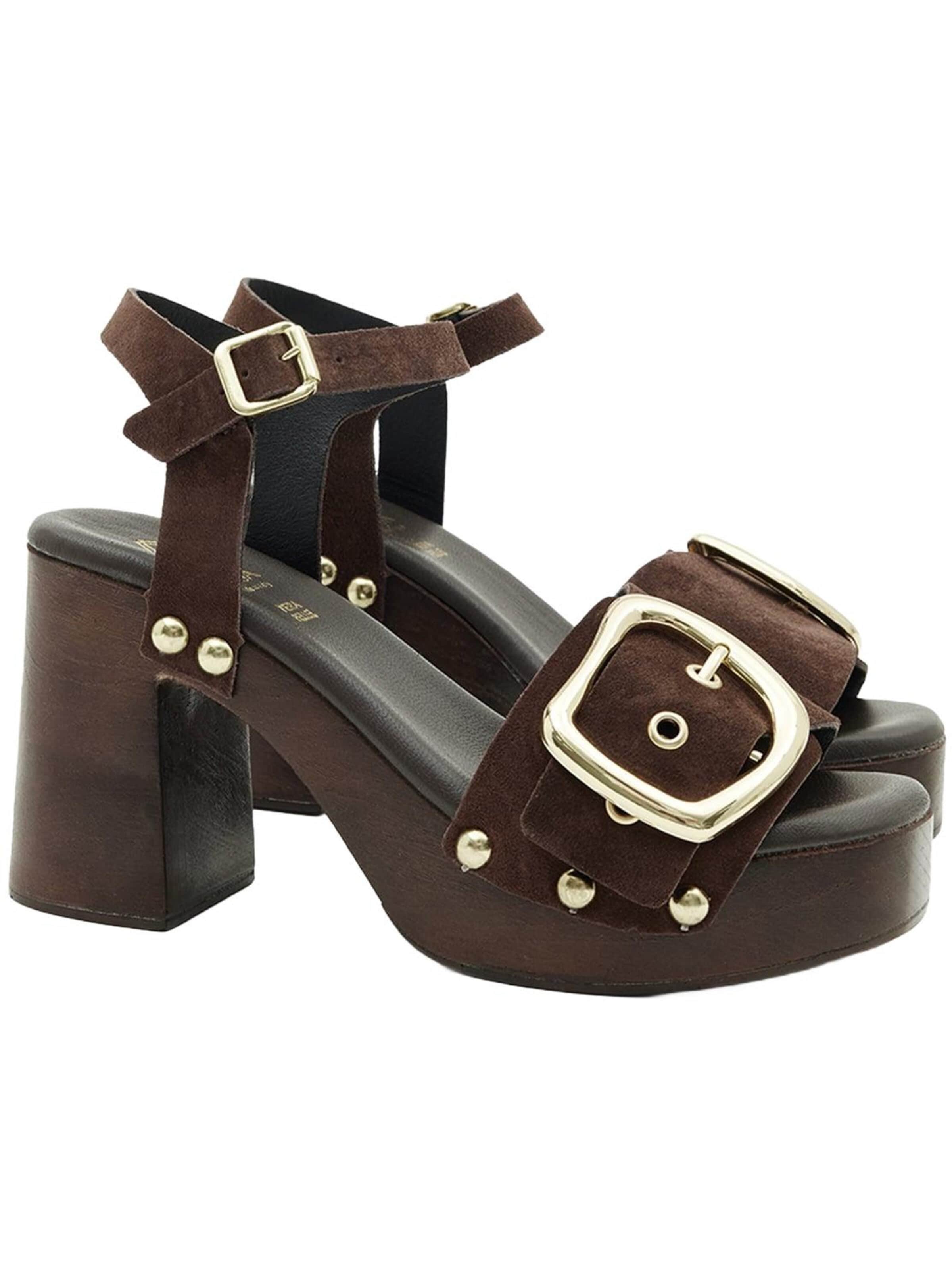 Desa Strap Sandals 'Plateau-Sandalen' in 36 in Brown, Item view