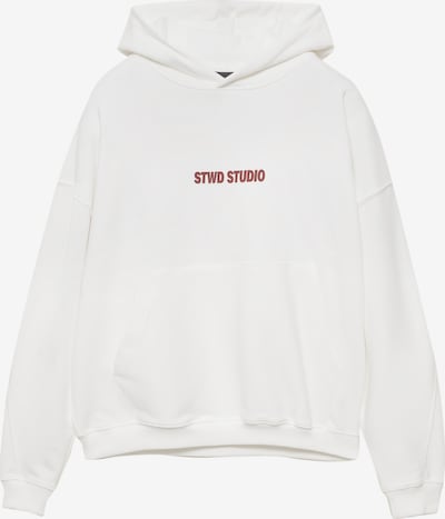 Pull&Bear Bluzka sportowa 'STWD' w kolorze żurawinowy / białym, Podgląd produktu