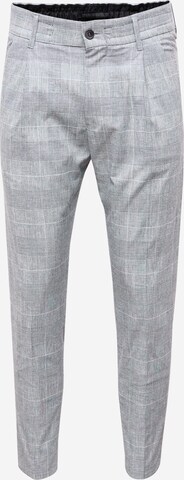 DRYKORN Slim fit Pleat-front trousers 'CHASY' in Grey: front