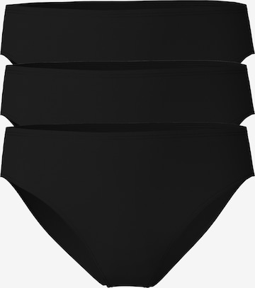 Slip 'Essential Cotton' di CALIDA in nero: frontale