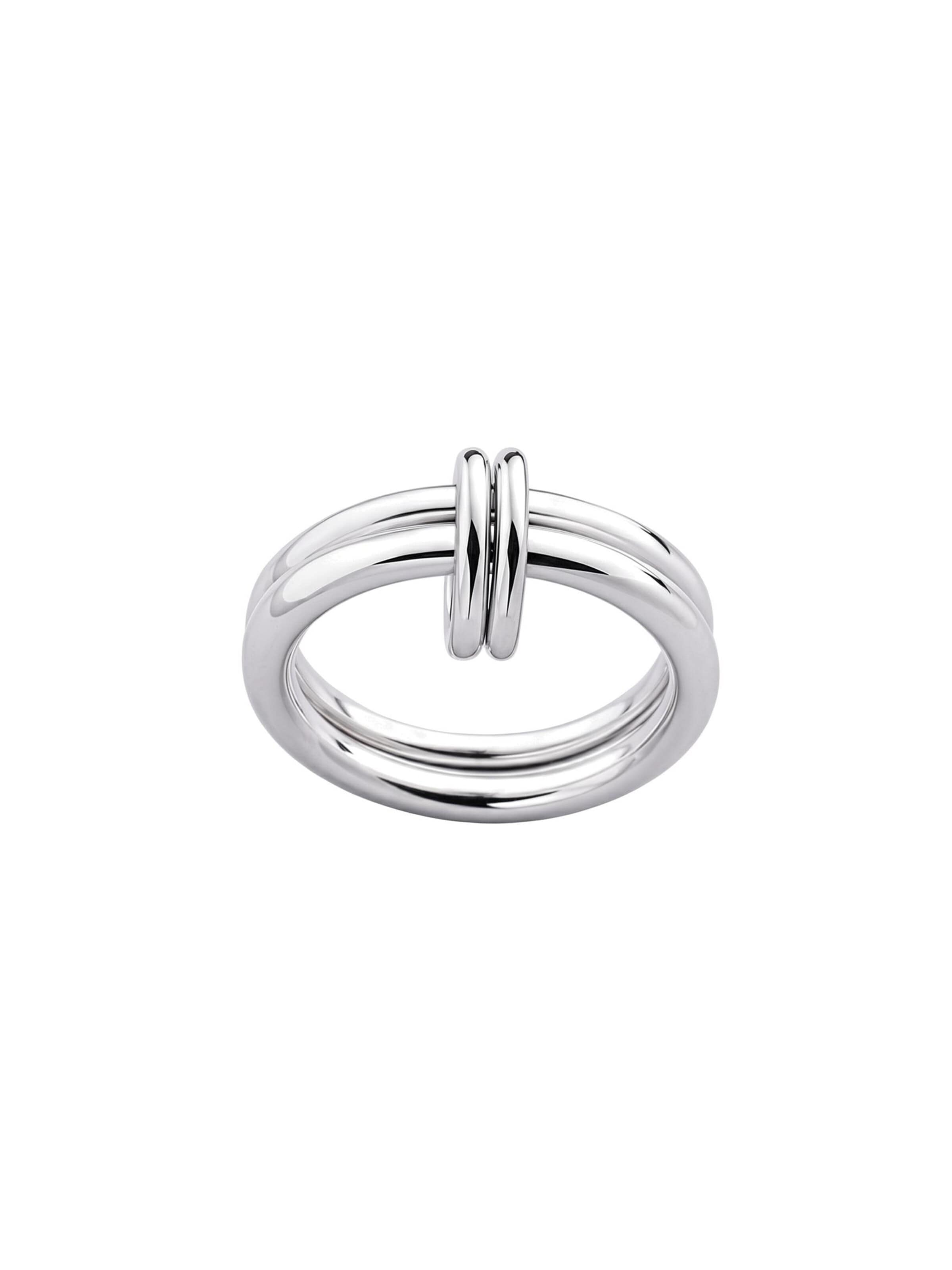 REYTEL Ring 'TWIN' i silver: framsida