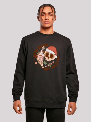 F4NT4STIC Sweatshirt in Zwart: voorkant