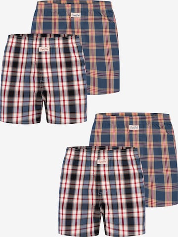 Boxers ' Mix Karos ' Sugar Pine en bleu : devant