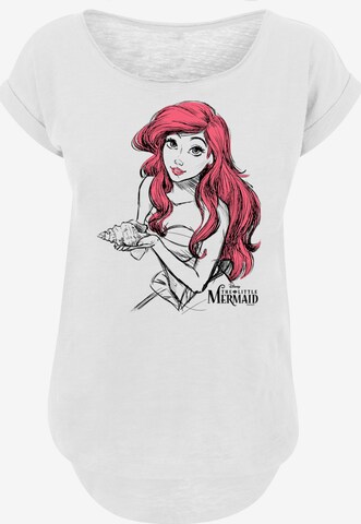 F4NT4STIC T-Shirt 'Ariel Shell Sketch' in Weiß: predná strana