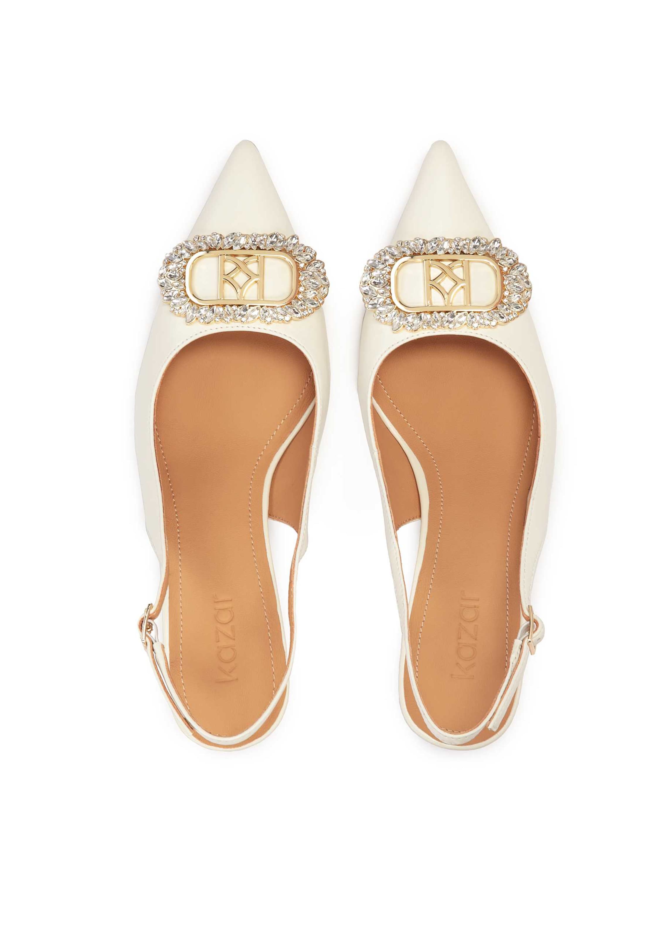 Escarpins à bride arrière Kazar en beige