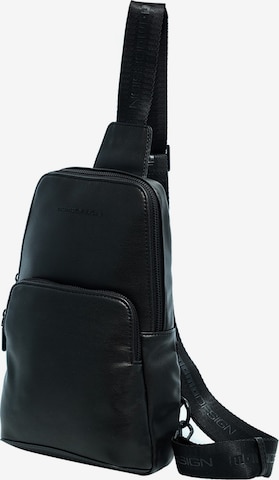 Sac à bandoulière Momo Design en noir : devant
