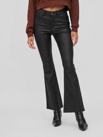 VILA Flared Pants 'Flair' in Black: front