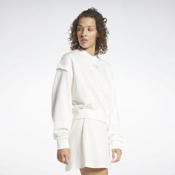 Sweat-shirt Reebok en blanc : devant