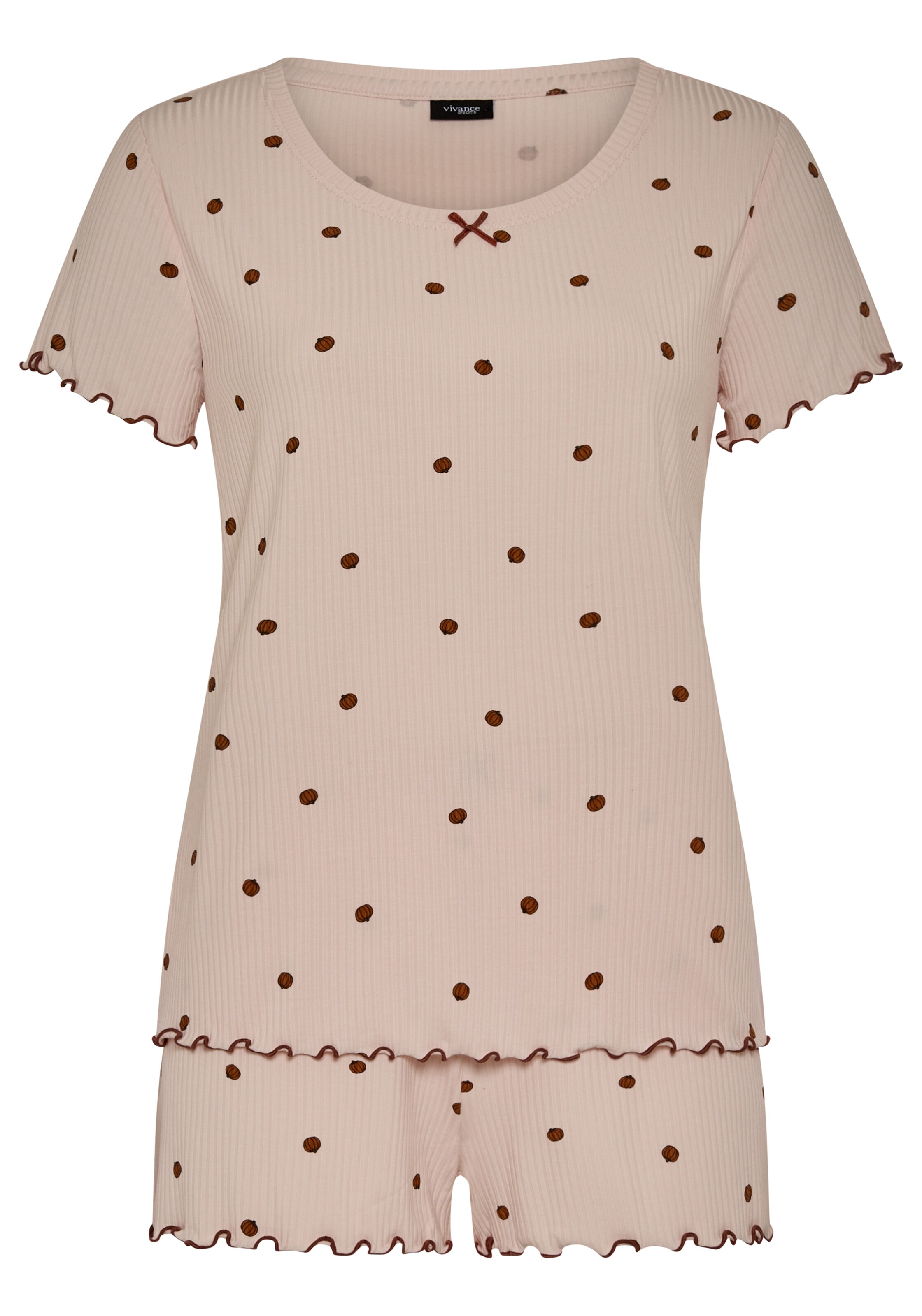 VIVANCE Short Pajama Set in Pink: front