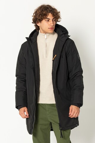 Ron Tomson Winterjacke, Model trägt Größe M in Schwarz: Vorderseite