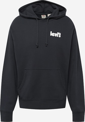 LEVI'S ® Regular Fit Collegepaita 'Relaxed Graphic Hoodie' värissä musta: edessä