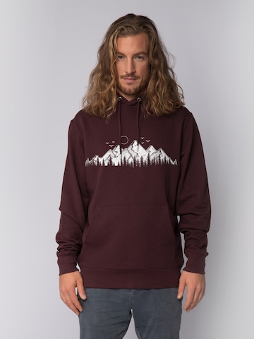 Watapparel Sweatshirt 'Mountains' in Red: front